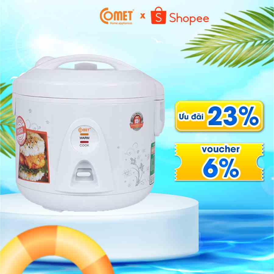 [Mã ELCMVIP1 giảm 10% đơn 699K] Nồi cơm điện 1.2L COMET - CM8028