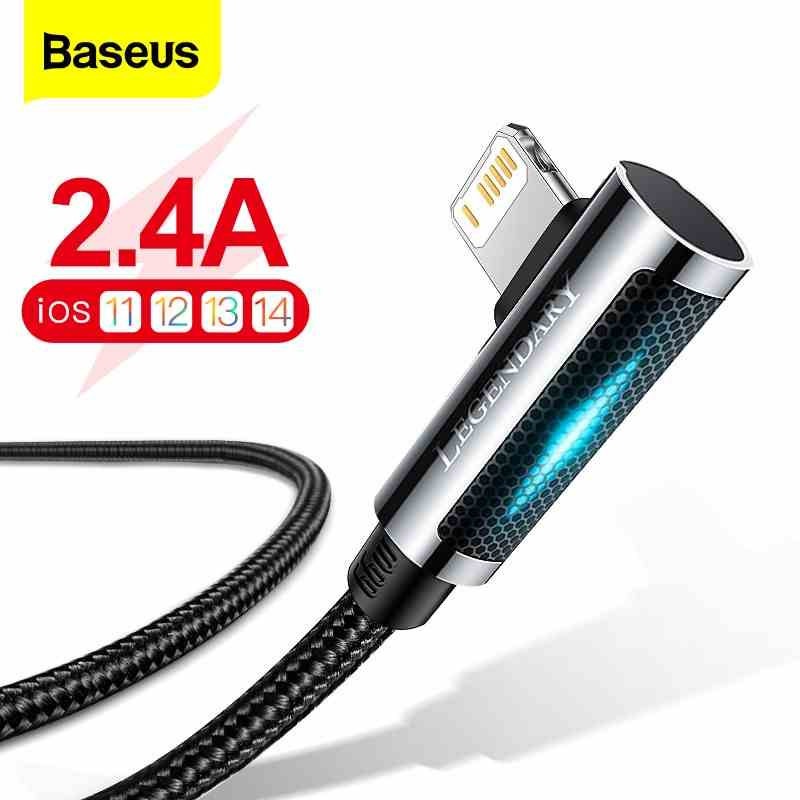 Dây Cáp Sạc Nhanh Baseus Cổng USB Cho iPhone 12 11 Pro Max XR 8 Plus 2.4A iPhone X 7