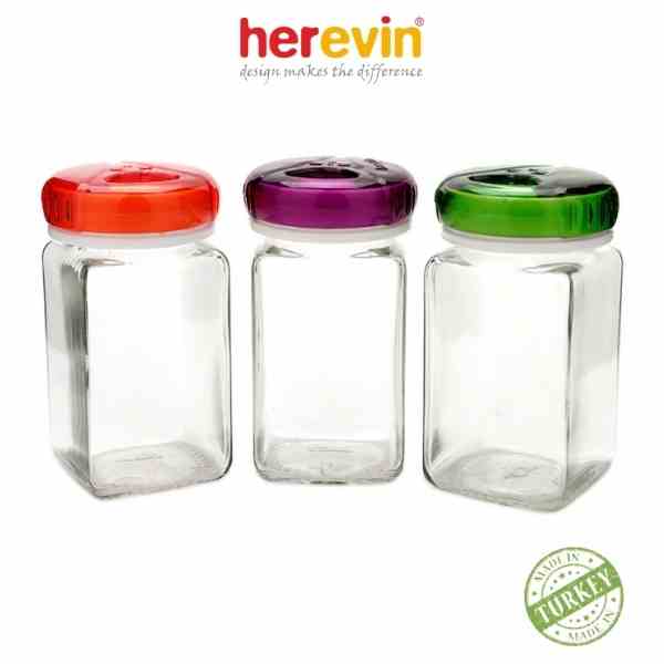 [Mã BMLTA35 giảm đến 35K đơn 99K] Bộ 3 Hũ Gia Vị Thuỷ Tinh Herevin Vuông 160ml - HUGI121075-000 [GIAO MÀU NGẪU NHIÊN]