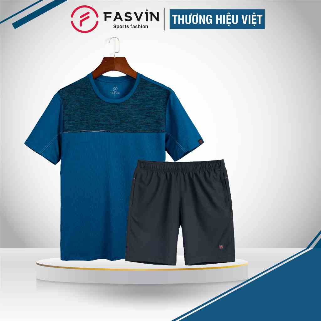 Bộ quần áo thể thao nam Fasvin AT23578.HN chất vải mềm nhẹ co giãn thoải mái