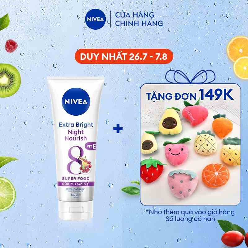 Tinh chất dưỡng thể dưỡng trắng Nivea ban đêm 180ml - 88367