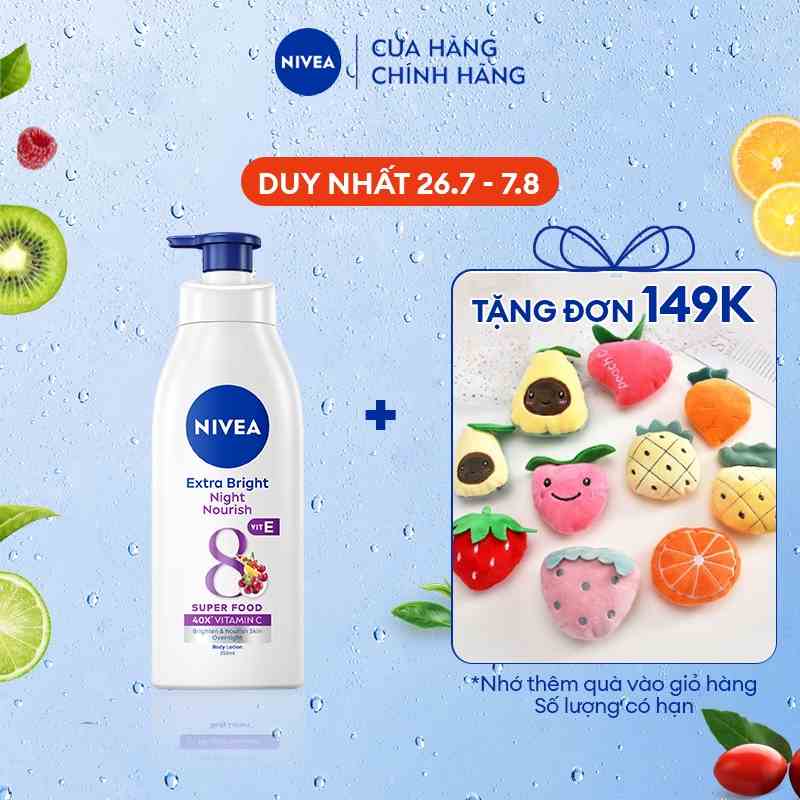 Sữa dưỡng thể giúp săn da, dưỡng trắng Nivea ban đêm (350ml) – 98412