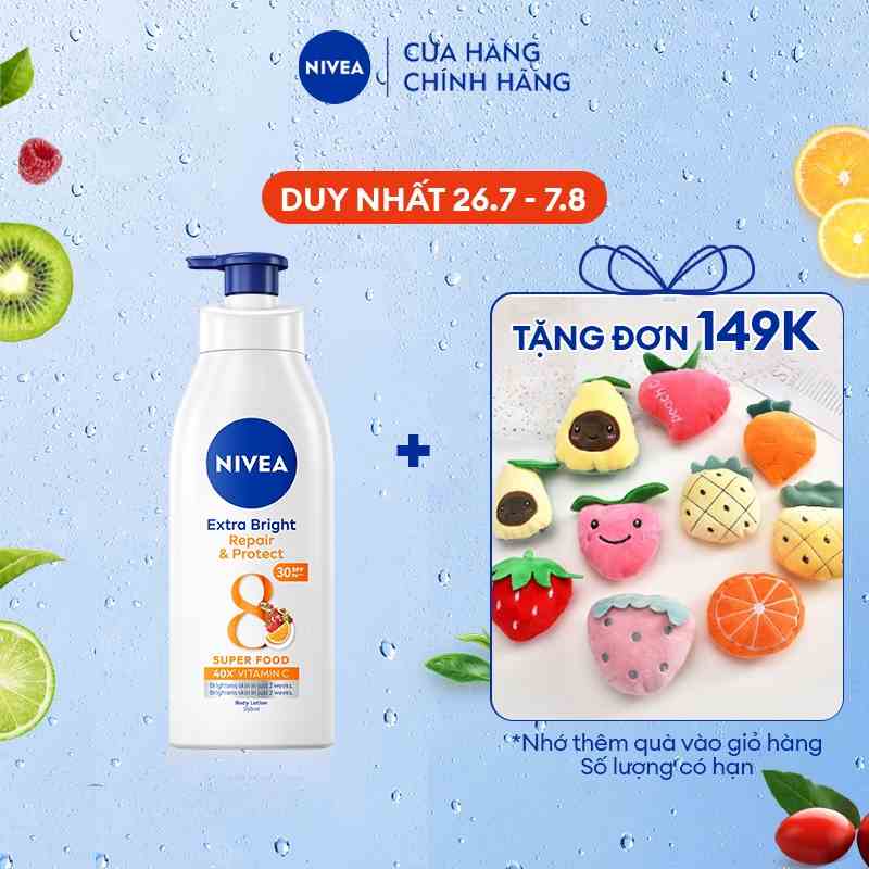 Sữa dưỡng thể dưỡng trắng Nivea giúp phục hồi & chống nắng (350ml) - 88311