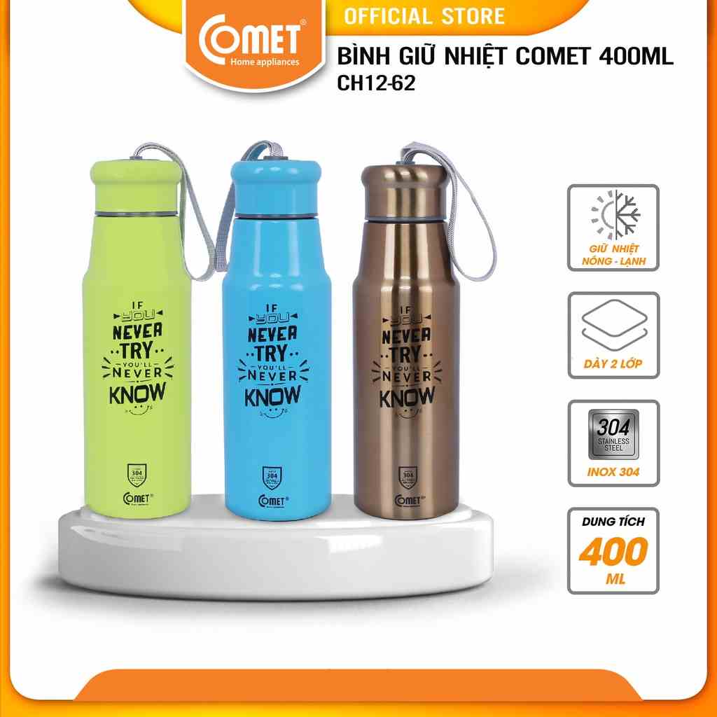 [LIFEMC11M2ADP -12% đơn 250K] Bình giữ nhiệt Utilities COMET CH12-62 (400ml)