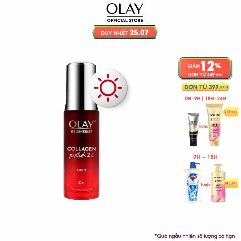 Serum/Tinh Chất Dưỡng Da Căng Mướt, Sáng Khỏe & Ngừa Lão Hóa OLAY REGENERIST Bổ Sung COLLAGEN Peptide 24 30ML