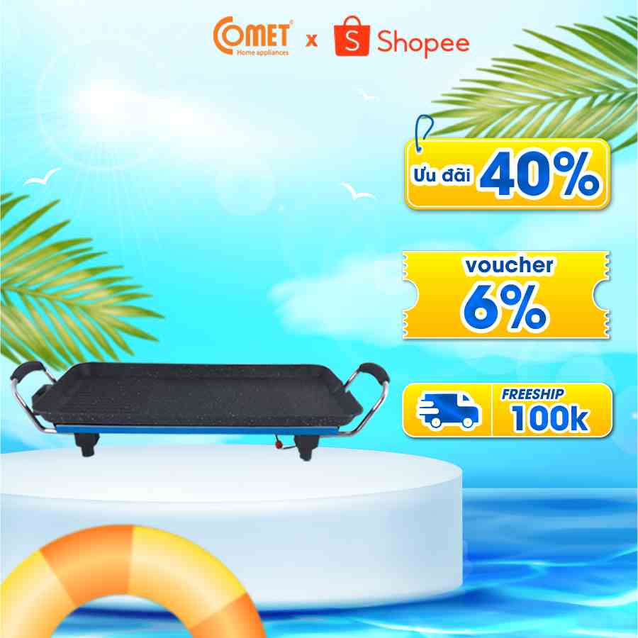 [Mã ELCMVIP1 giảm 10% đơn 699K] Bếp nướng điện không khói Comet CM5665