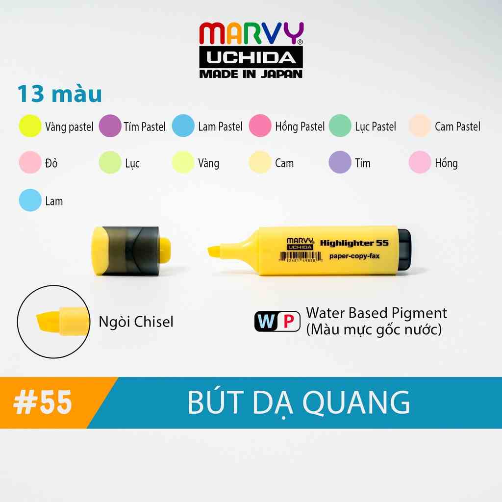 [Mã BMLTB35 giảm đến 35K đơn 99K] Bút dạ quang Marvy Uchida 55