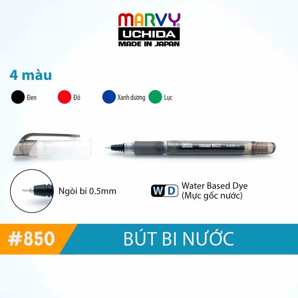 [Mã BMLTB35 giảm đến 35K đơn 99K] Bút nước MARVY 850 ngòi 0.5mm