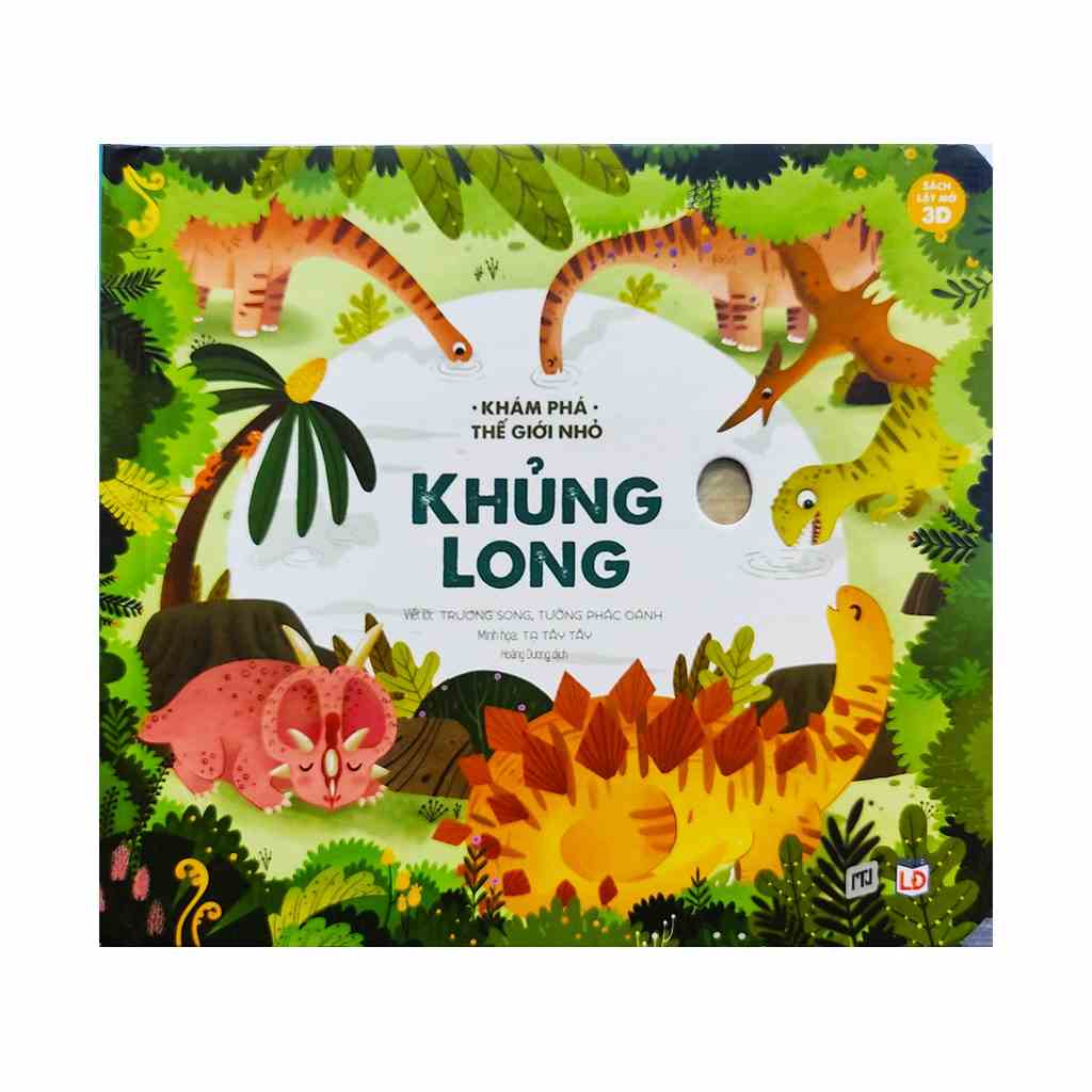 Sách thiếu nhi lật mở 3D Khủng Long Bộ sách khám phá thế giới nhỏ TNBooks