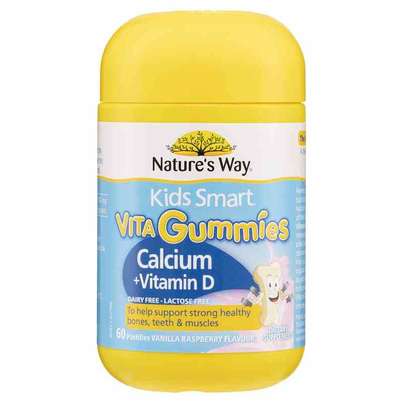 Kẹo Dẻo bổ sung Canxi Cho Bé Nature’s Way Kids Smart Vita Gummies Calcium + Vitamin D 60 Viên Extaste