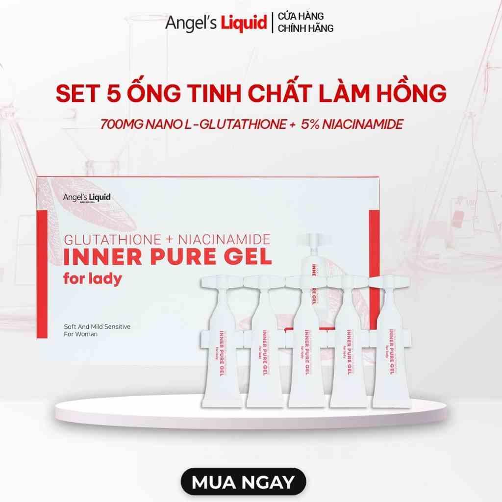 Combo 5 Siêu Tinh Chất Làm Hồng Se Khít Vùng Kín Angels Liquid Glutathione Plus Niacinamide Inner Pure Gel 2ml x5