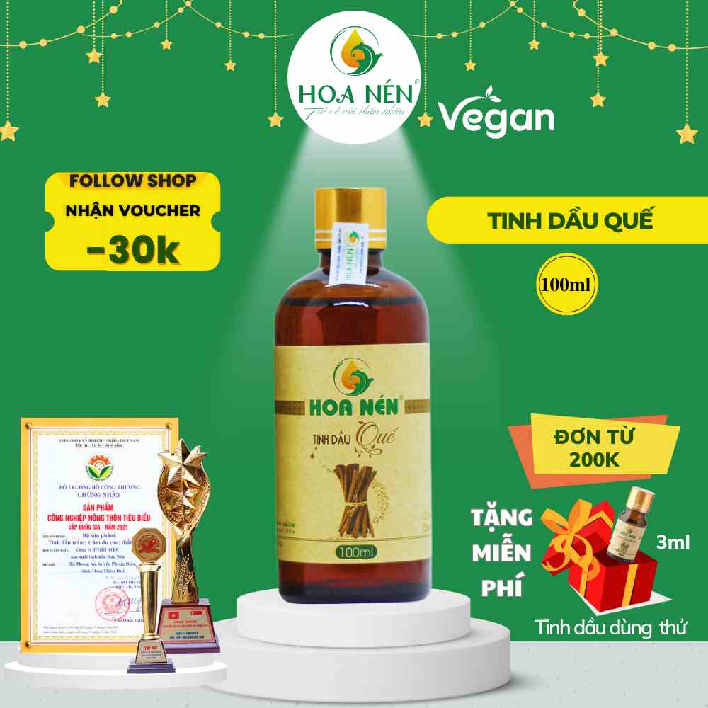 [Mã BMLTA35 giảm đến 35K đơn 99K] Tinh dầu quế 100ml - Hoa Nén - Khử mùi, đuổi côn trùng