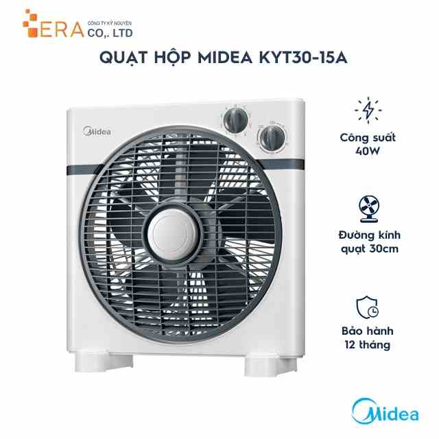 [Mã BMLTA35 giảm đến 35K đơn 99K] Quạt hộp Midea KYT30-15A - Hàng Chính Hãng