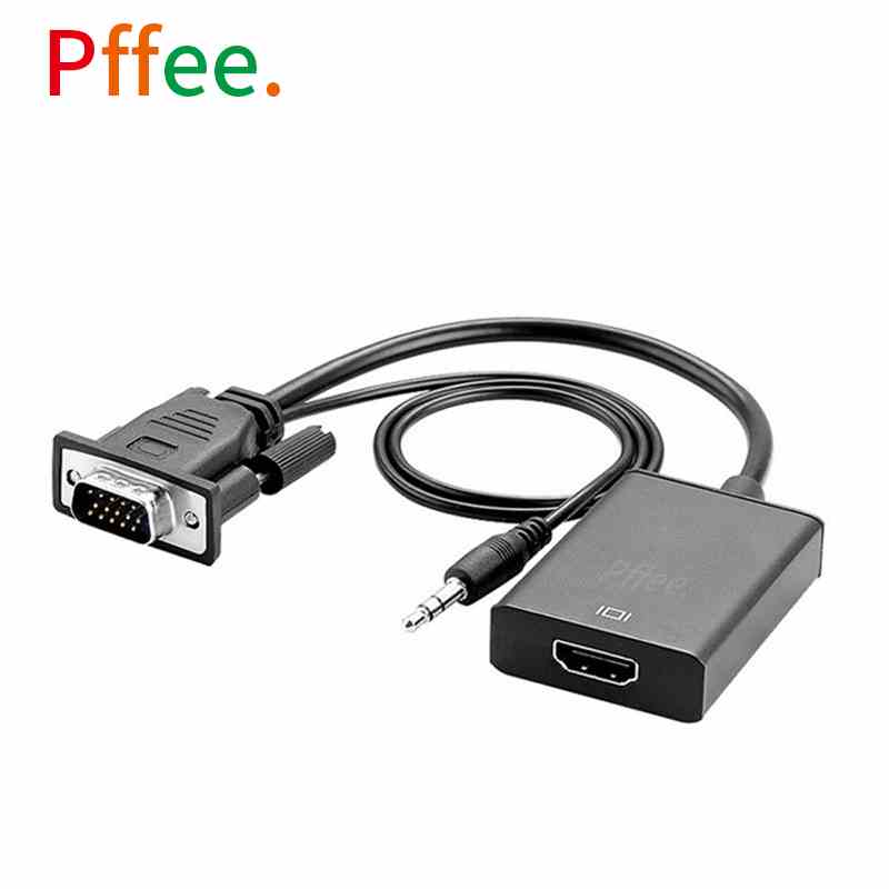 Cáp chuyển đổi Vga sang Hdmi 1080p Vga với giắc cắm 3.5mm cho Ps Hdtv Vga