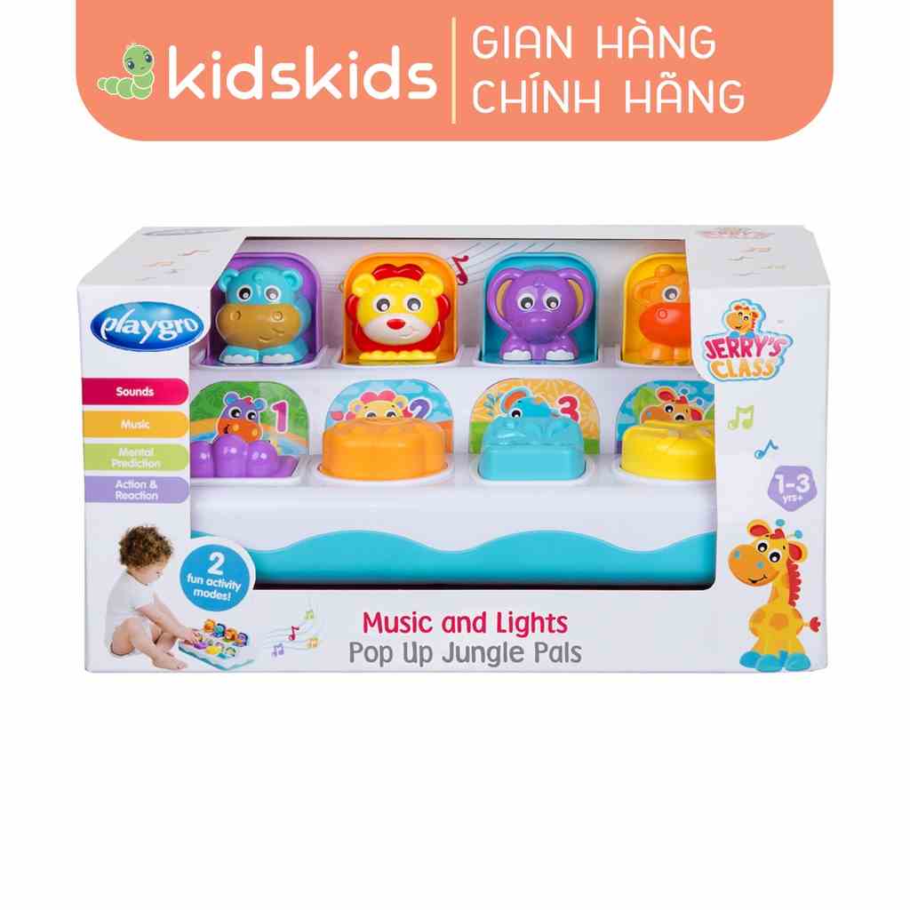 Đồ chơi những người bạn rừng xanh phát nhạc có đèn Playgro, cho bé từ 12 tháng