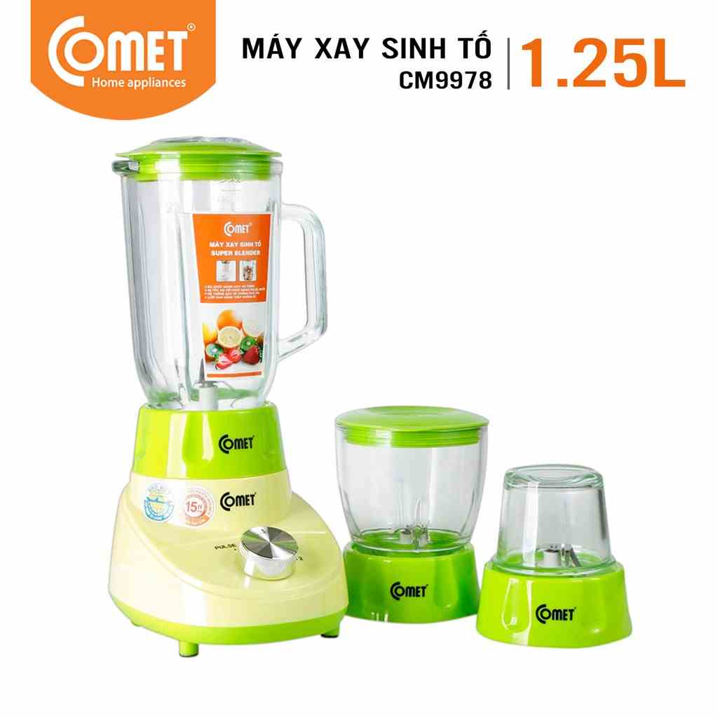 Máy xay sinh tố 3 cối 1,25L COMET - CM9978