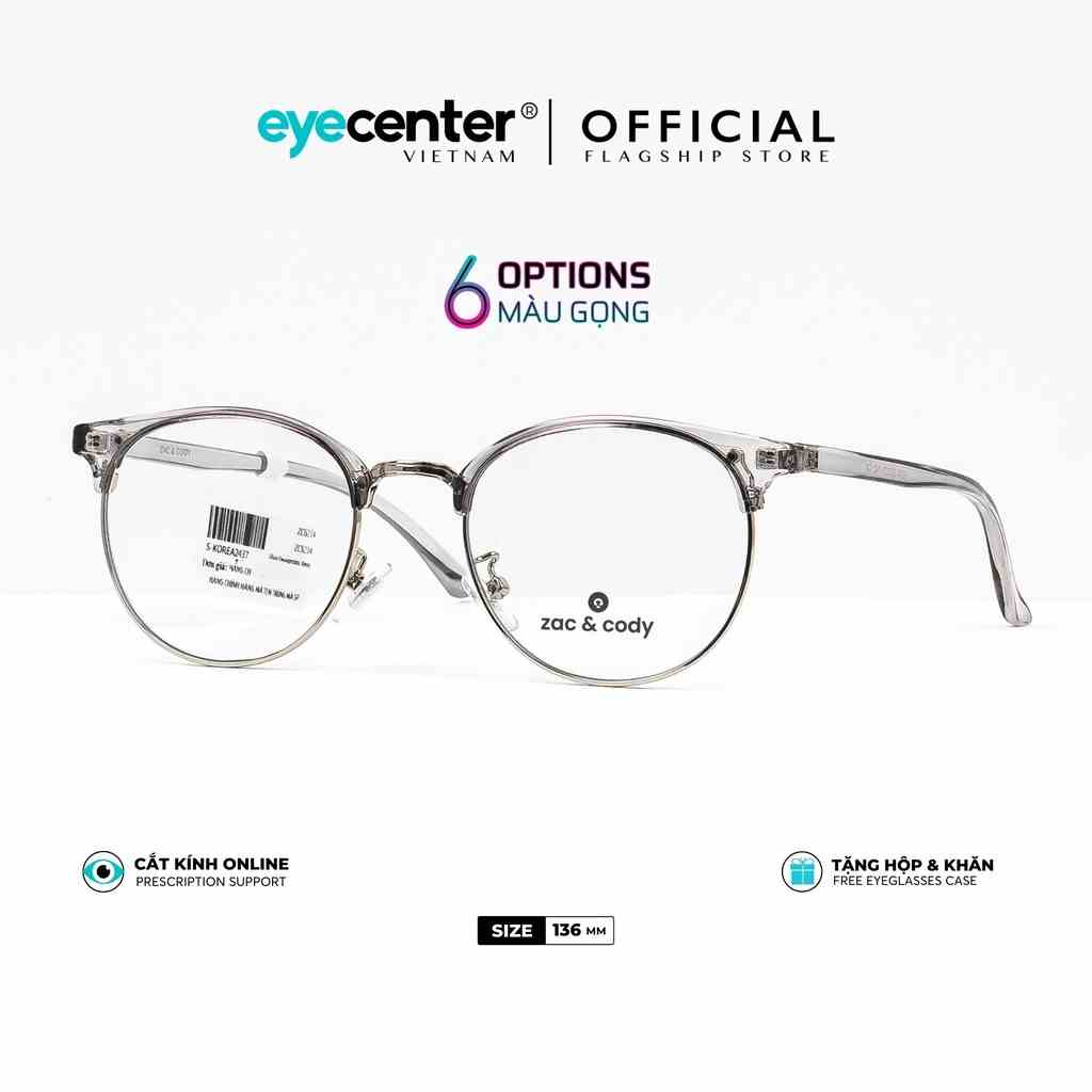 Gọng kính cận nam nữ chính hãng C35-S by ZAC & CODY nhựa dẻo nhập khẩu by Eye Center