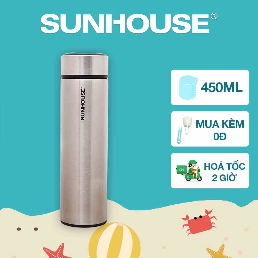 Bình giữ nhiệt inox 304 450ML SUNHOUSE KS-TU450I