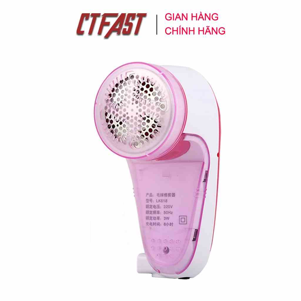 Máy Cắt Lông Xù Và Hút Bụi Quần Áo CTFAST-LK618 Thiết Kế Nhỏ Gọn, Pin Sạc Tích Điện, Tặng Kèm Lưỡi Dao Thay Thế