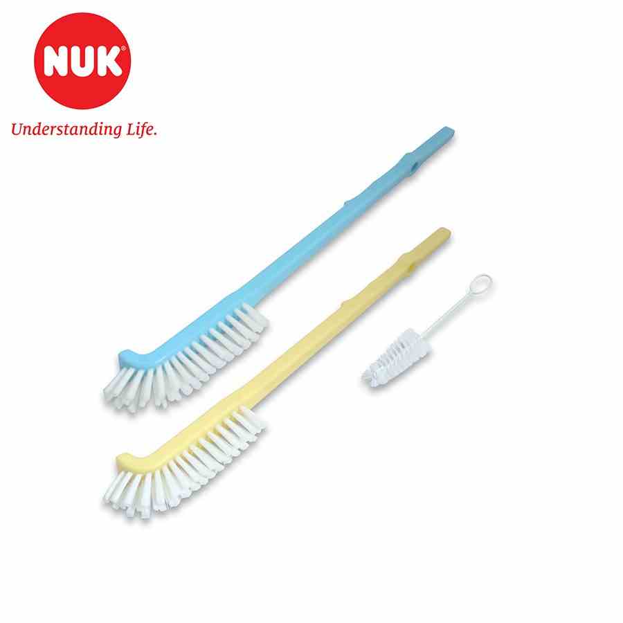 [Mã BMLTB35 giảm đến 35K đơn 99K] Bộ chổi cọ bình sữa và núm ti Deluxe NUK