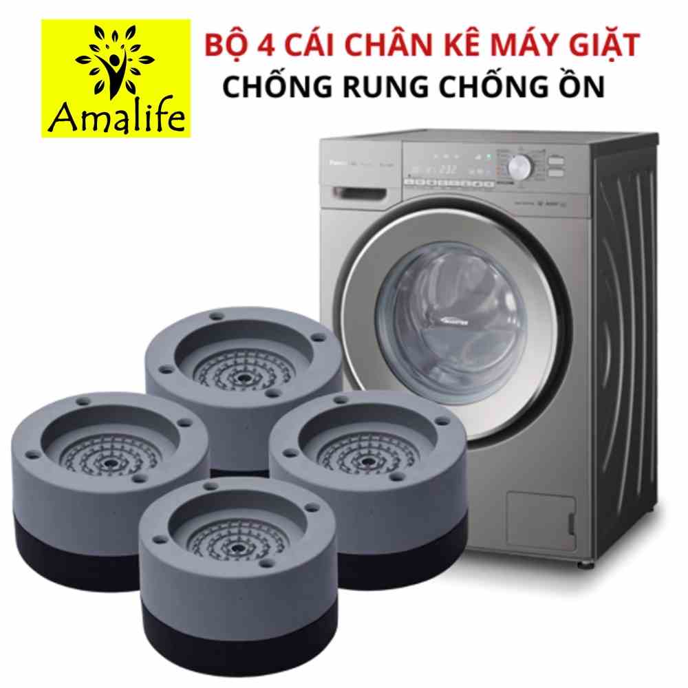 Bộ 4 miếng đế đệm cao su lót kê chân máy giặt chống rung chống ồn - Chính hãng Amalife