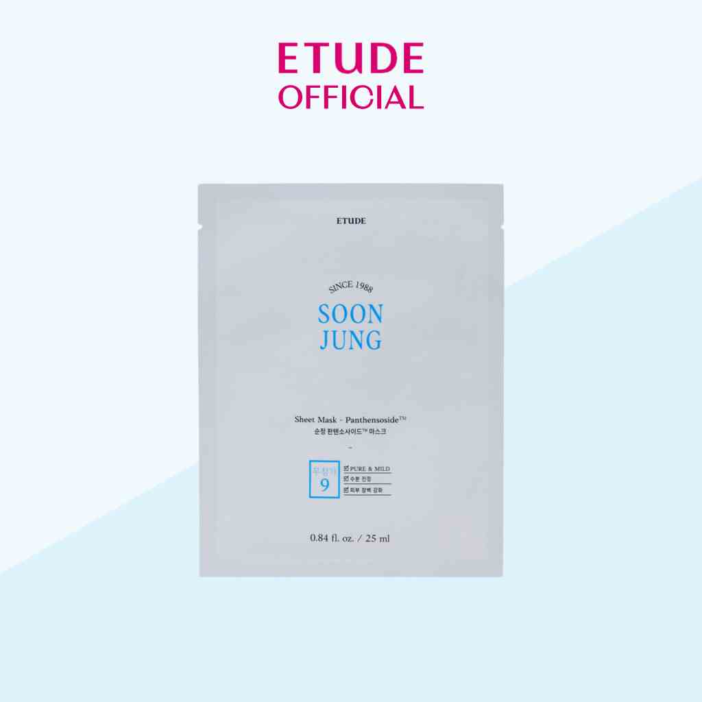 Mặt nạ cấp ẩm cho da nhạy cảm Etude 20ml Chứa Panthensoside Dưỡng Da Cấp Ẩm Hiệu Quả SoonJung Sheet Mask_Panthensoside