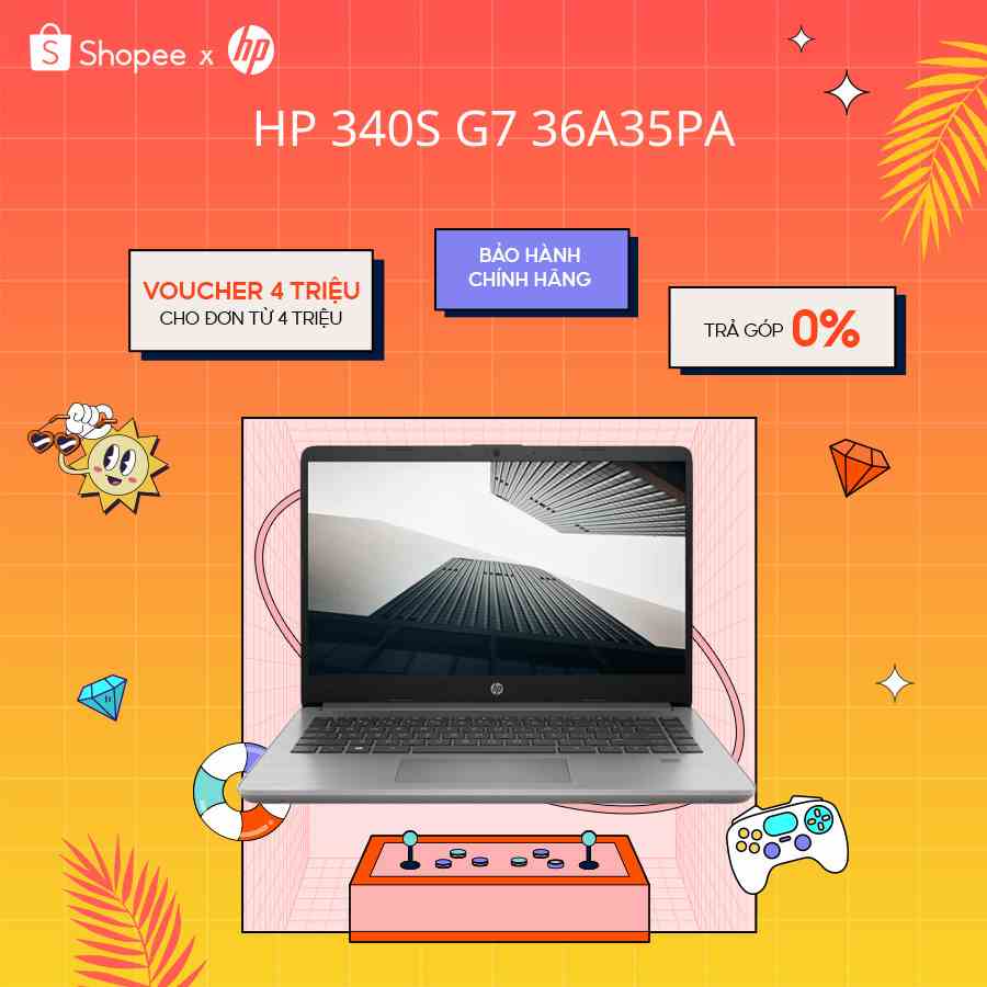 [Mã ELHP12 giảm 12% đơn 10TR] Laptop HP 340S G7 36A35PA | i5 1035G1 | 8GB RAM | 512GB SSD | 14