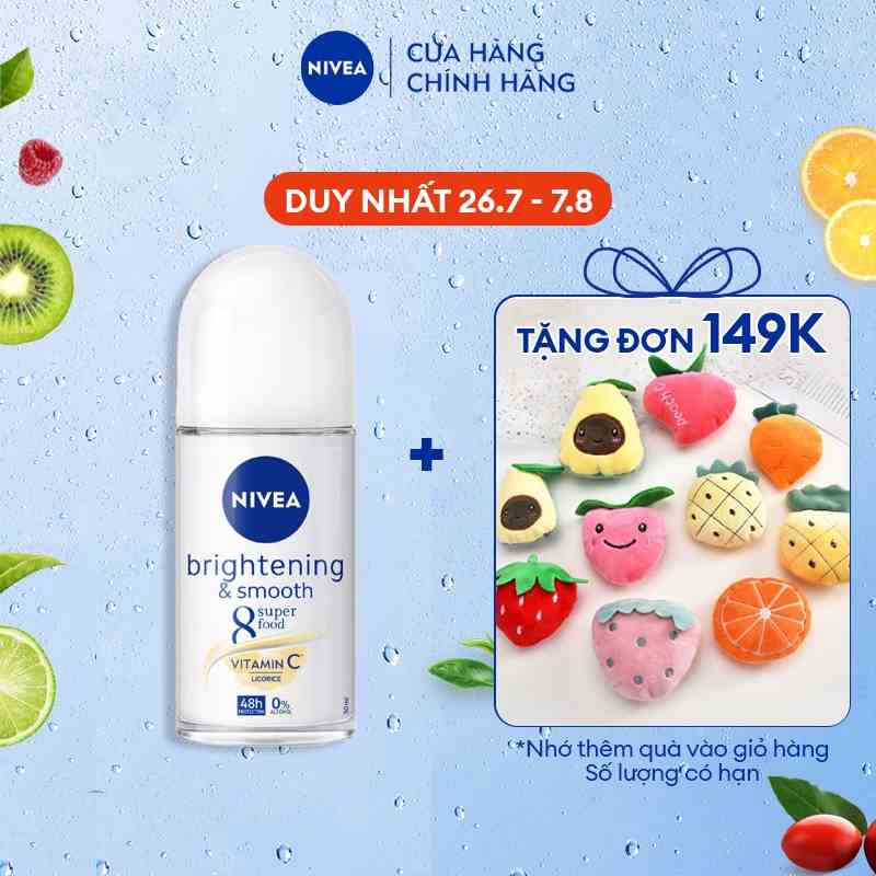 Lăn ngăn mùi Nivea trắng mịn tự nhiên (50ml) - 81644