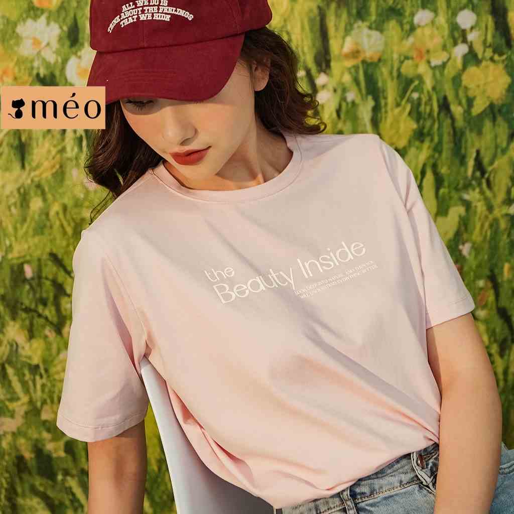 Áo thun nữ Méo shop phông nữ cổ tròn cotton ngắn tay Beauty Inside