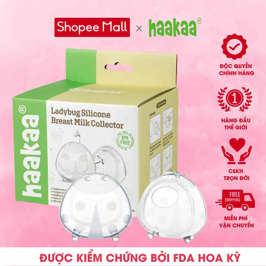 [Mã BMLT35] Miếng lót hứng sữa mẹ Haakaa. Chất liệu silicone cao cấp, an toàn. Không chứa BPA, PVC và phthalate