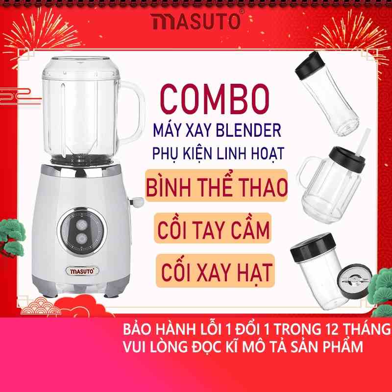 Máy Xay Sinh Tố Đa Năng Masuto Blender Chuyên xay Các Món Healthy Eat Clean Combo