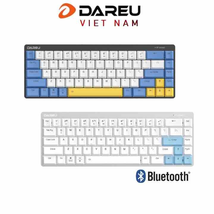 [Mã ELCL7 giảm 7% đơn 300K] Bàn phím cơ Dareu EK868 Bluetooth WHITE 68KEY (SLIM, Brown/ Red D-KAILH switch)