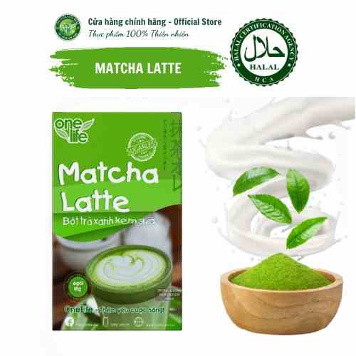 [Mã BMLTB200 giảm đến 100K đơn 499K] Halal Bột Trà Xanh Kem Sữa Matcha Latte ONELIFE thơm ngon, béo bùi - Hộp 108gr