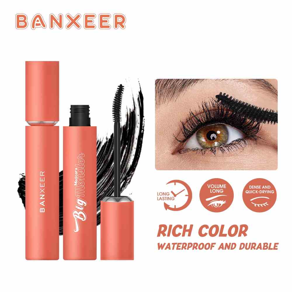 Mascara BANXEER dày và tự nhiên dễ dàng tẩy trang không thấm nước lâu trôi 21g