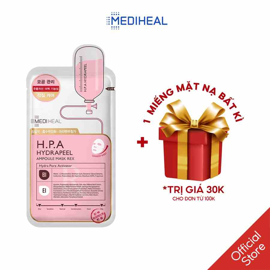 Mặt Nạ Tẩy Tế Bào Chết Se Khít Lỗ Chân Lông MEDIHEAL HPA Hydrapeel Ampoule Mask REX 25 ml