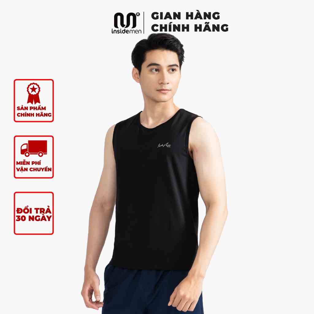 [Mã BMLTA35 giảm đến 35K đơn 99K] Áo Ba Lỗ INSIDEMEN Nam Cotton Kiểu Dáng Thể Thao Siêu Mát Thấm Hút Mồ Hôi ITT016S2