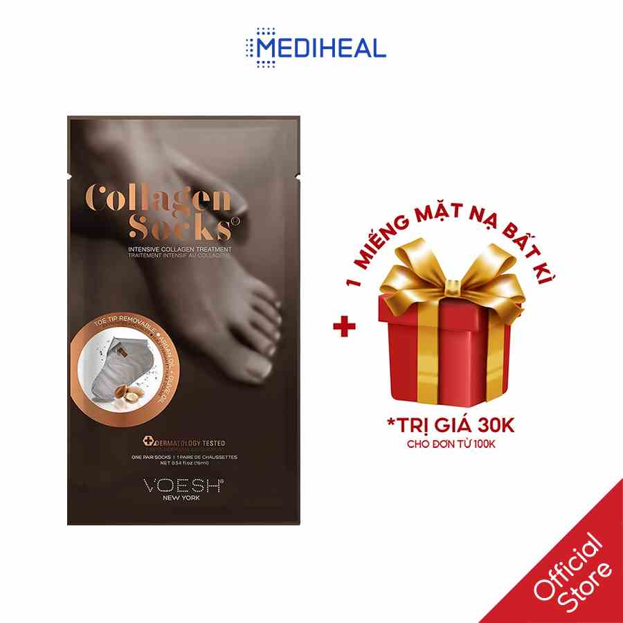 Mặt Nạ Chân Tinh Chất Collagen VOESH New York Collagen Socks 16ml