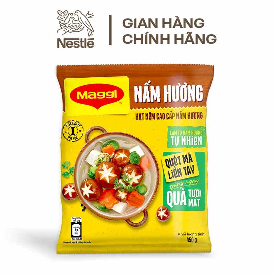 Hạt nêm cao cấp MAGGI vị Nấm Hương gói 450g