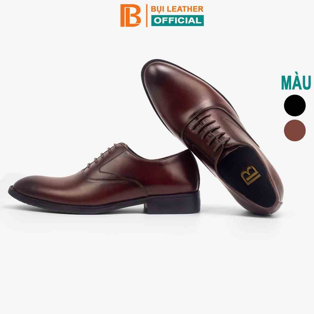 Giày nam oxford công sở da bò nappa cao cấp màu nâu G104- Bụi leather- hộp sang trọng -Bảo hành 12 tháng