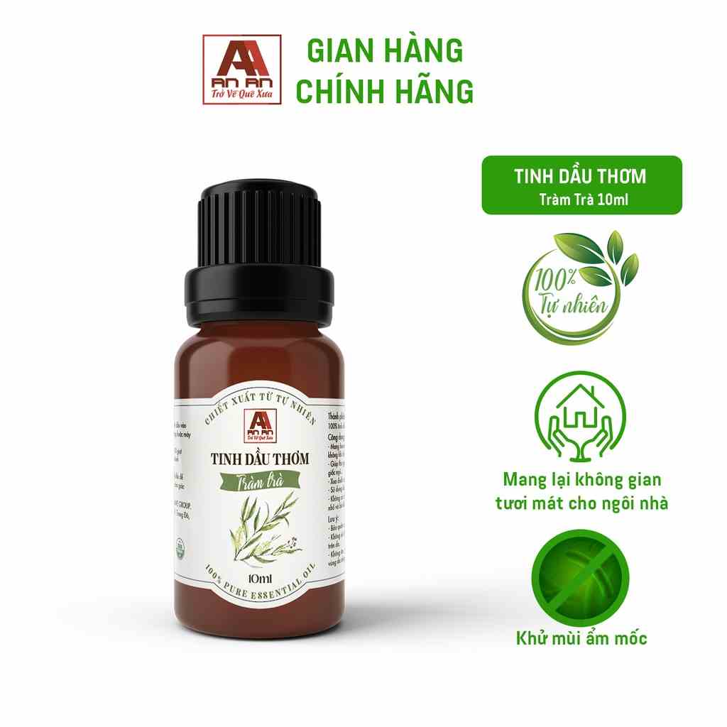 Tinh Dầu Thiên Nhiên An An hương Tràm Trà nguyên chất nhập khẩu Ấn Độ, dung tích10ml