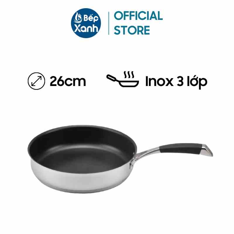 Chảo chống dính Malloca SA-02 26cm - Inox 3 lớp cao cấp