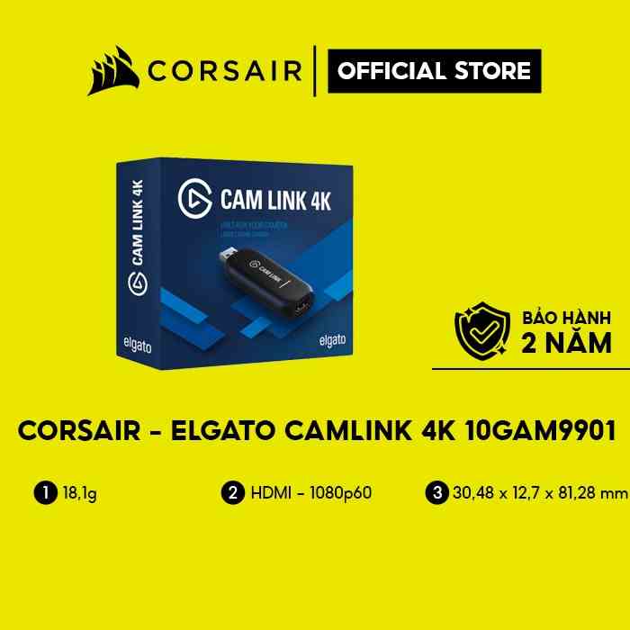 [Mã ELCL7 giảm 7% đơn 300K] Thiết bị chuyển đổi hình ảnh Corsair - Elgato CamLink 4K (10GAM9901)