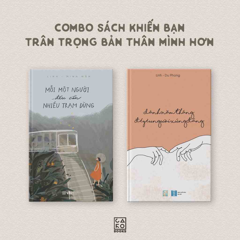 Sách - Combo khiến bạn trân trọng bản thân mình hơn - có lưu bút tác giả (Trạm dừng + Dành năm tháng)