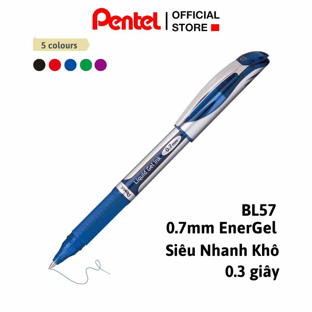 [Bán Chạy Nhất] Bút Ký BL57  Pentel Energel Ngòi 0.7mm | Viết Siêu Mượt | Công Nghệ Mực Độc Quyền | Nhanh Khô 1/3 Giây |