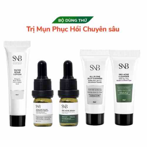 [Mã BMLTB35 giảm đến 35K đơn 99K] Bộ Mini Size SNB Giảm Mụn Phục Hồi Chuyên Sâu Giúp Trắng Da, Giảm Mụn SNB19