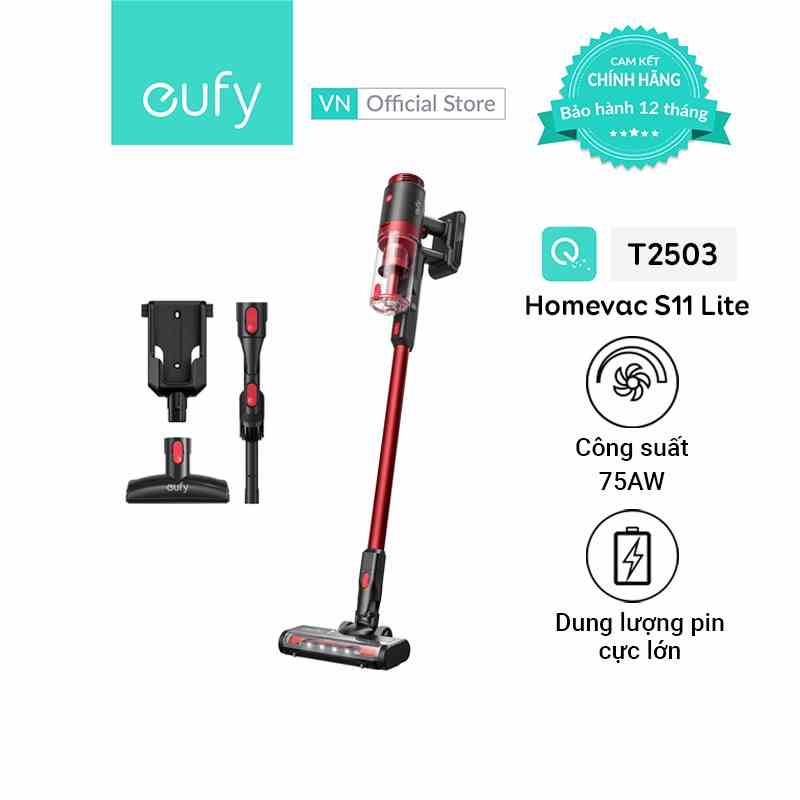 [Mã ELHA10 giảm 6% đơn 5TR] Máy hút bụi cầm tay không dây EUFY HomeVac S11 Lite - T2503