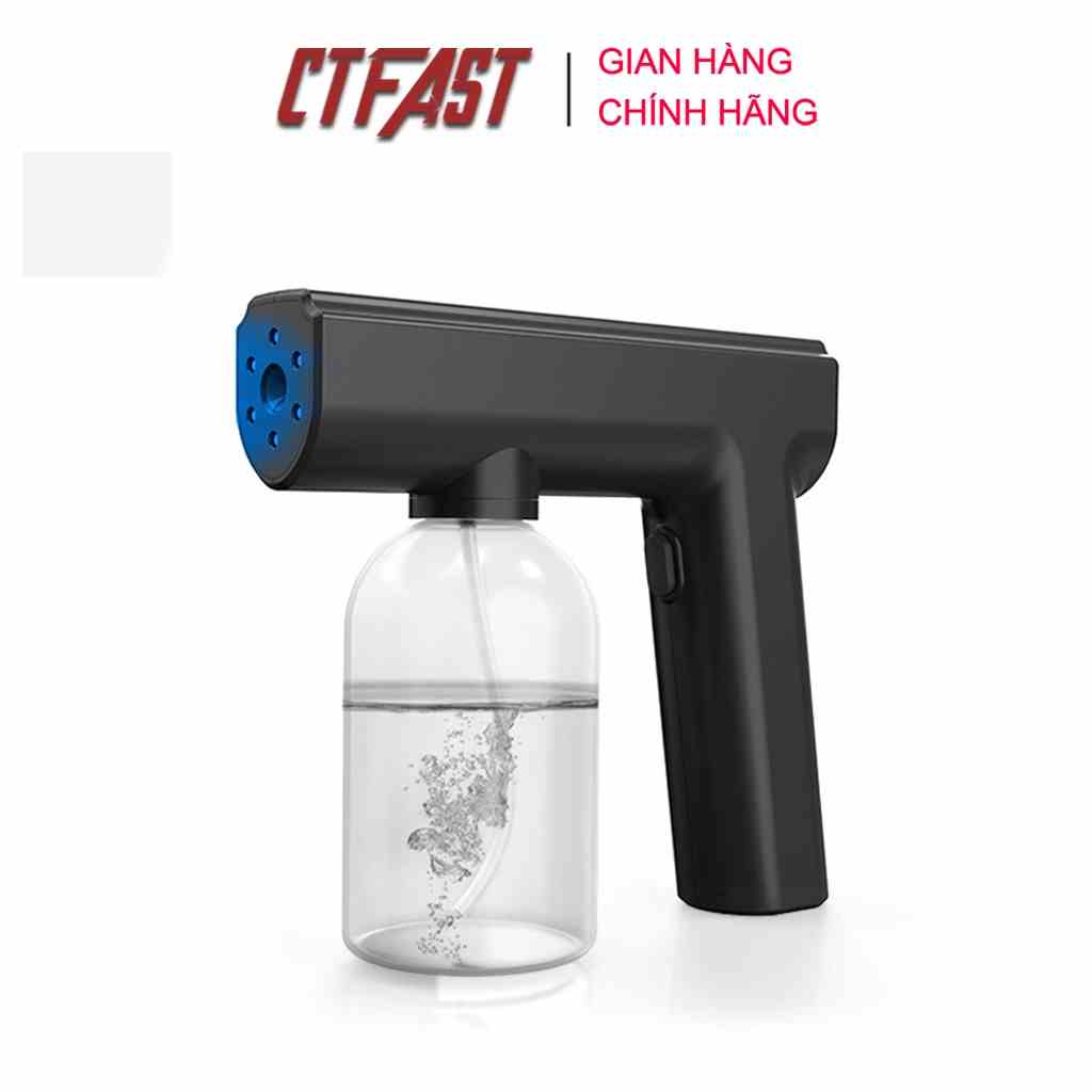 Máy phun khử trùng nano cầm tay CTFAST - 05, khử trùng gia đình tích điện, kết hợp ánh sáng xanh an toàn