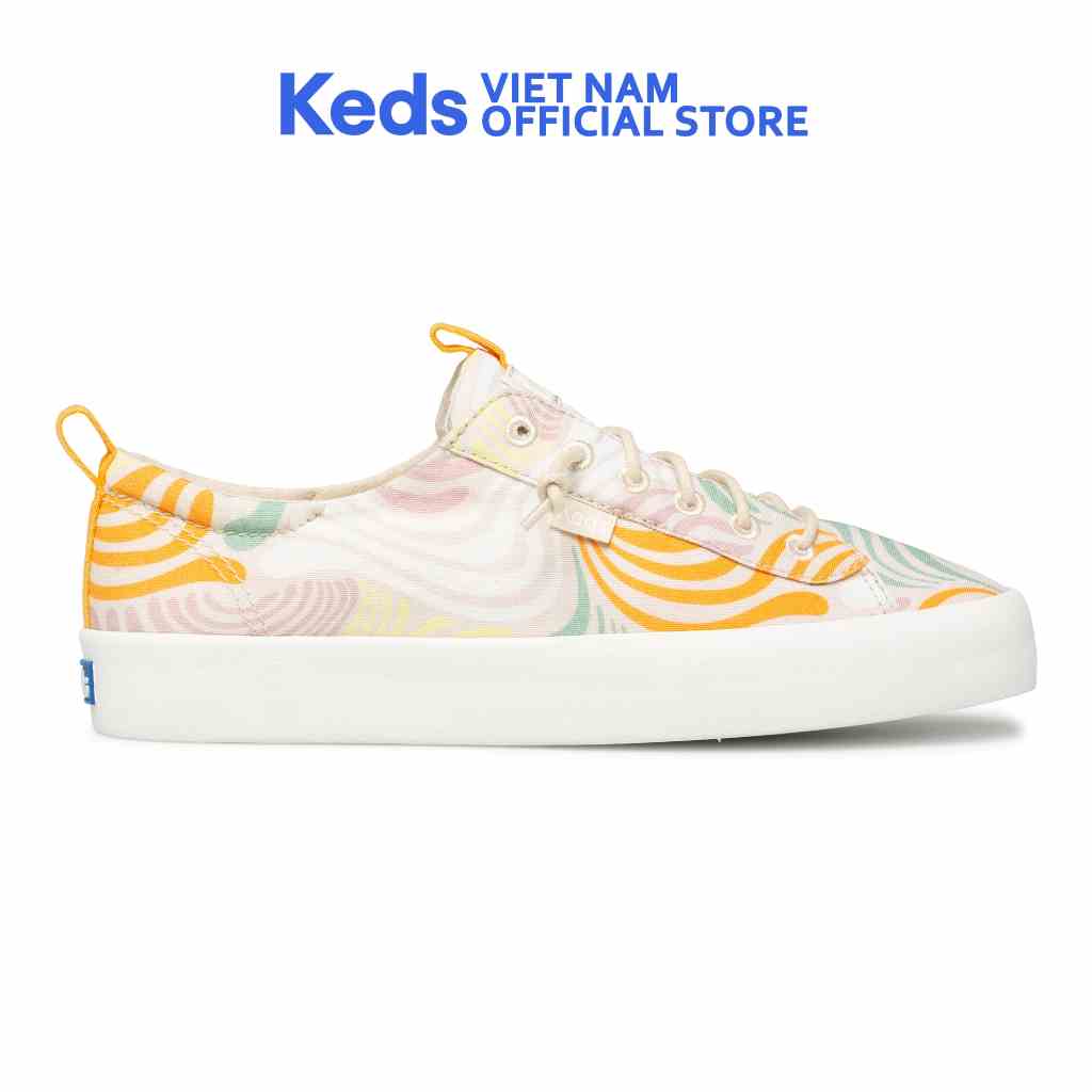 Giày Keds Nữ- Kickback Groovy Flora Organic Cotton Tan- KD065485