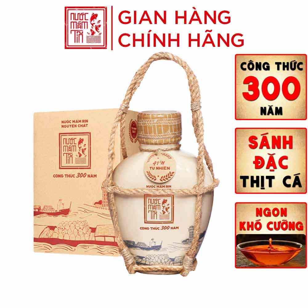 [Bán chạy] Nước mắm Tĩn nhãn xưa độ đạm 41N 500ml rin nguyên chất truyền thống sạch không chất bảo quản