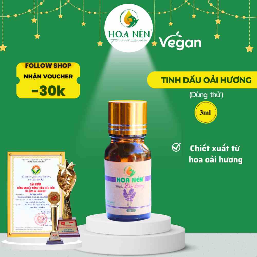 [Mã BMLTA35 giảm đến 35K đơn 99K] Tinh dầu hoa oải hương 3ml - Hoa Nén - Thư giản, giảm stress